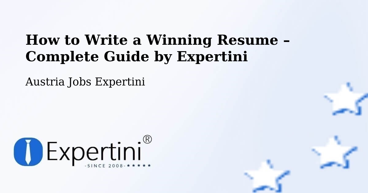 Resume Writing Guide for Job Seekers – Rechnitz - Rechnitz, Austria Jobs Expertini